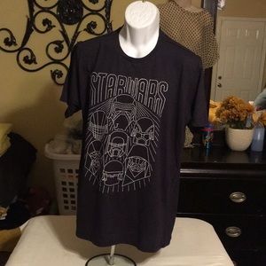 Men short sleeve navy blue  graphic tee